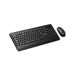 Lecoo KW202 Kablosuz Türkçe Q Klavye & Mouse Set Siyah