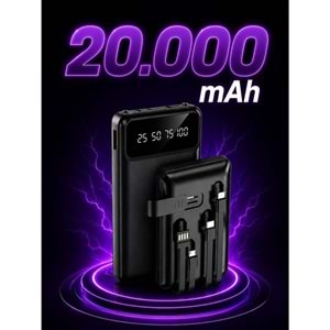 SPRANGE SR-P42 20.000 mAh Dijital Ekranlı Powerbank