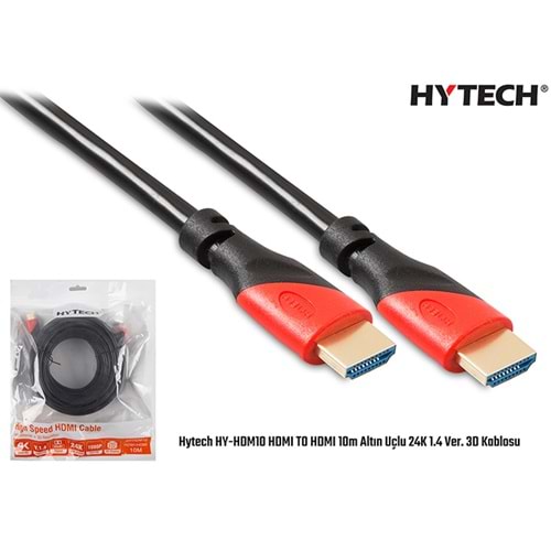 Hytech Hy-Hdm10 Hdmı To Hdmı 10M Altın Uçlu 24K 1.4 Ver. 3D Kablosu
