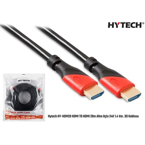 Hytech Hy-Hdm20 Hdmı To Hdmı 20M Altın Uçlu 24K 1.4 Ver. 3D Kablosu
