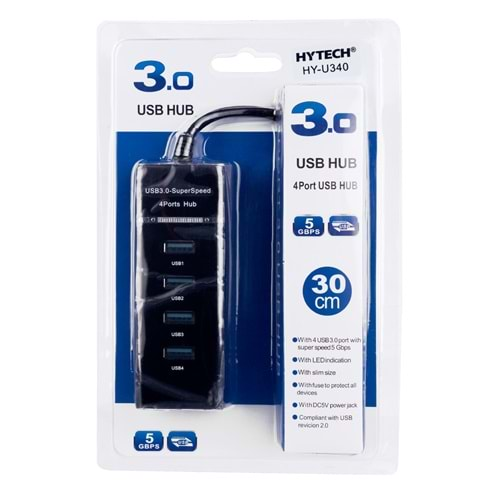 Hytech Hy-U340 4 Port Usb 3.0 Hub