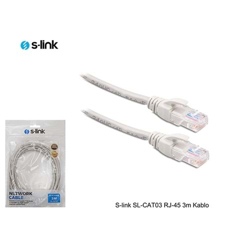 S-Link Sl-Cat03 Rj-45 3M Kablo