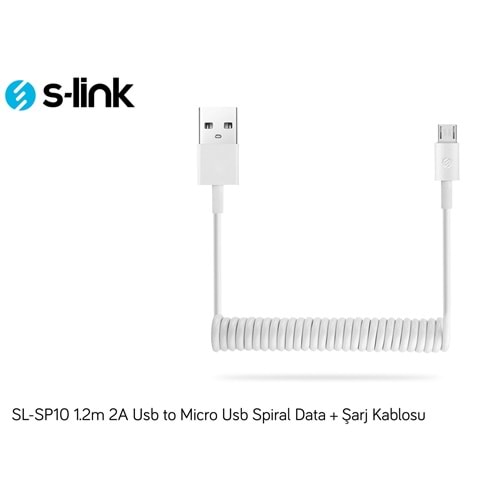 S-Link Sl-Sp10 Micro Usb Spiral Kablo