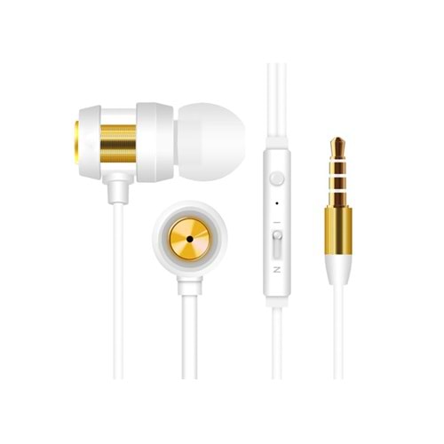 Snopy Sn-J01 Mobil Telefon Uyumlu Kulak İçi Beyaz/Golg Mikrofonlu Kulaklık