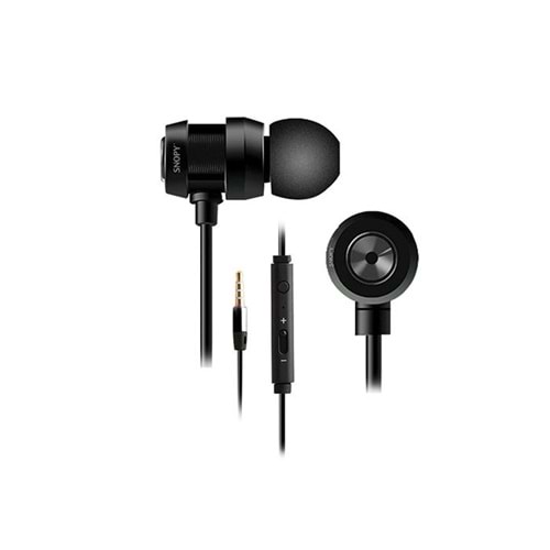 Snopy Sn-J01 Mobil Telefon Uyumlu Kulak İIçi Siyah Mikrofonlu Kulaklik