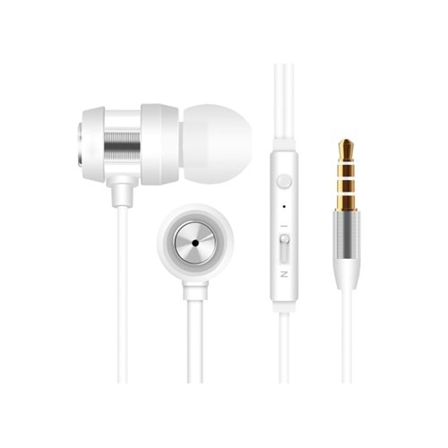 Snopy Sn-J01 Mobil Telefon Uyumlu Kulak Içi Beyaz Mikrofonlu Kulaklik