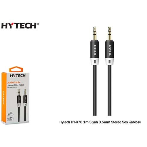 Hytech HY-X70 1m Siyah35mm Stereo Ses Kablosu
