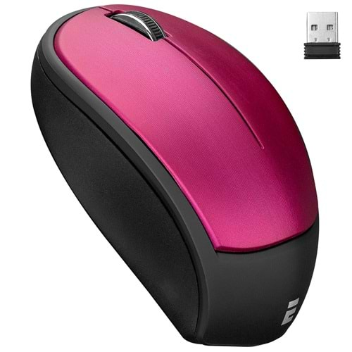 Everest SM-340 Usb Mor 3D Optik Süper Sessiz Alkalin Pilli Kablosuz Mouse