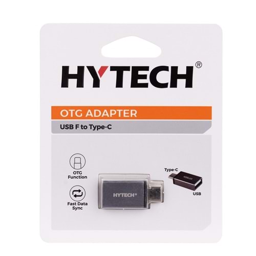 Hytech HY-XO20 Gümüş USB F to Type C M Metal Gövdeli OTG Çevirici