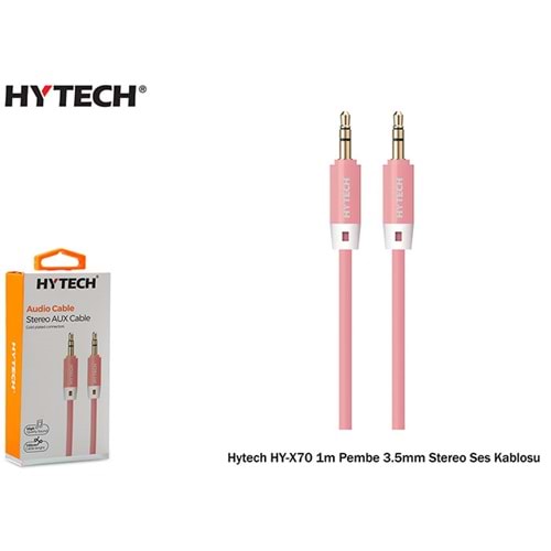 Hytech HY-X70 1m Pembe 3.5mm Stereo Ses Kablosu