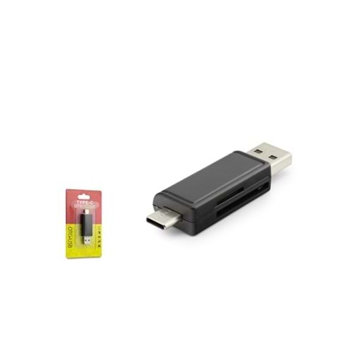 HADRON HDX7026 USB A / USB TYPE-C HAFIZA KARTI OKUYUCU