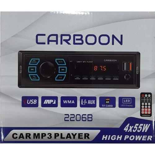 Tastech Carbon CR-2206 Blootood Usb+Sd Teyp