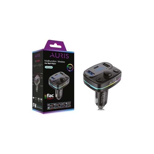 Auris ARS-M44 Bluetooth/USB FM 2usb+Pd Rgb Fm Transmitter