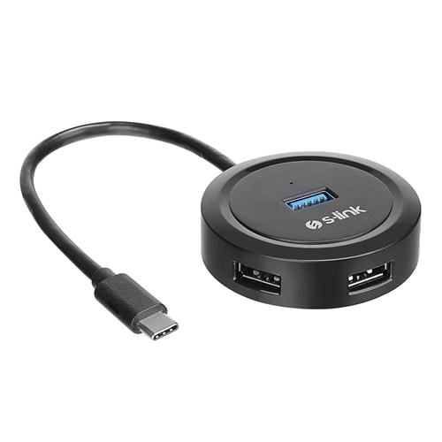 S-link SW-U340 4 Port Usb 3.0 Gri Type-C Hub