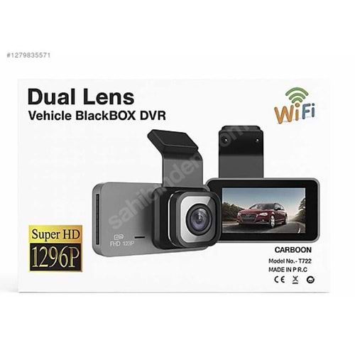 Tastech Carbon T722 Araç Kamerası