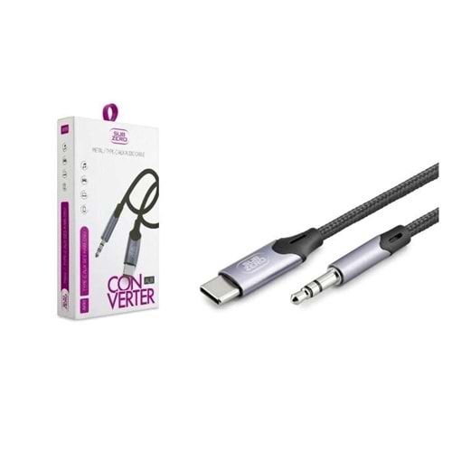 Subzero AX90 Type-C To 3.5 mm Metal Hasır Aux Kablo