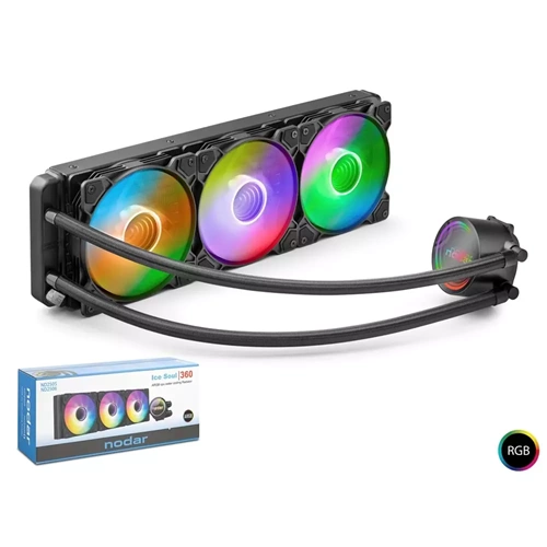 NODAR ND2505 ARGB Sıvı Soğutmalı İşlemci Fanı 360 mm - Siyah