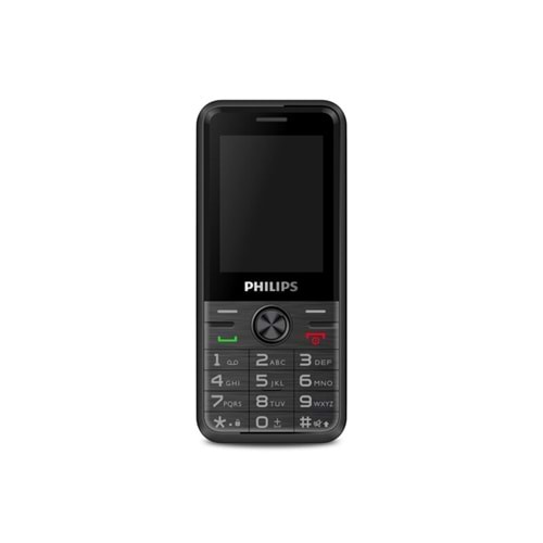 Philips Xenium E6500 Kameralı Çift Sim Kart Tuşlu Cep Telefonu Siyah