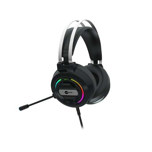 Lecoo HT401 Kablolu USB2.0 RGB LED Aydınlatmalı Kulak Üstü Gaming Kulaklık Siyah
