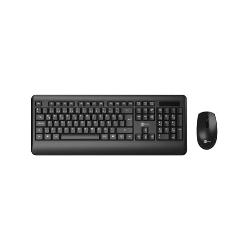 Lecoo KW202 Kablosuz Türkçe Q Klavye & Mouse Set Siyah