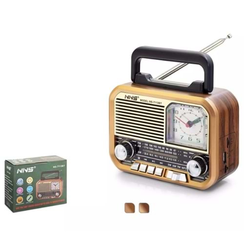 Tastech NNS NS-7113BT Usb/Sd Mp3 Çalar Bluetooth Şarjlı Nostaljik Radyo