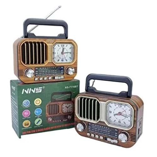 Tastech NNS NS-7116BT Usb/Sd Mp3 Çalar Bluetooth Şarjlı Nostaljik Radyo