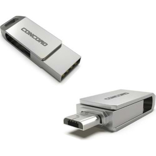 Concord 64 Gb Metal Micro Otg Flash Bellek