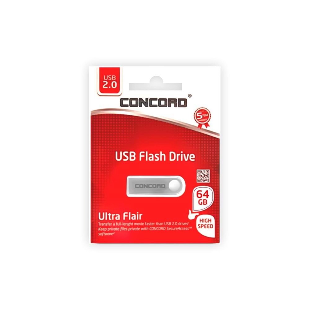 Concord 64 Gb Metal Flash Bellek