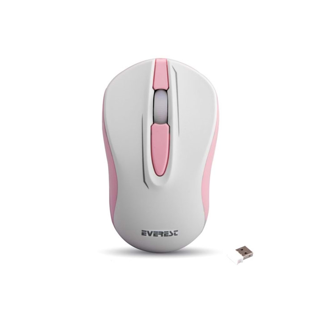 Everest Dlm-380 Beyaz/Pembe Optik Kablosuz Mouse