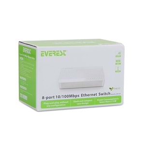Everest Esw-108 8 Port 10/100Mbps Ethernet Switch Hub