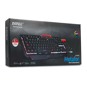 Everest Kb-R800 Metafor Usb Gökkuşağı Aydınlatmalı Q Metal Yüzey Gaming