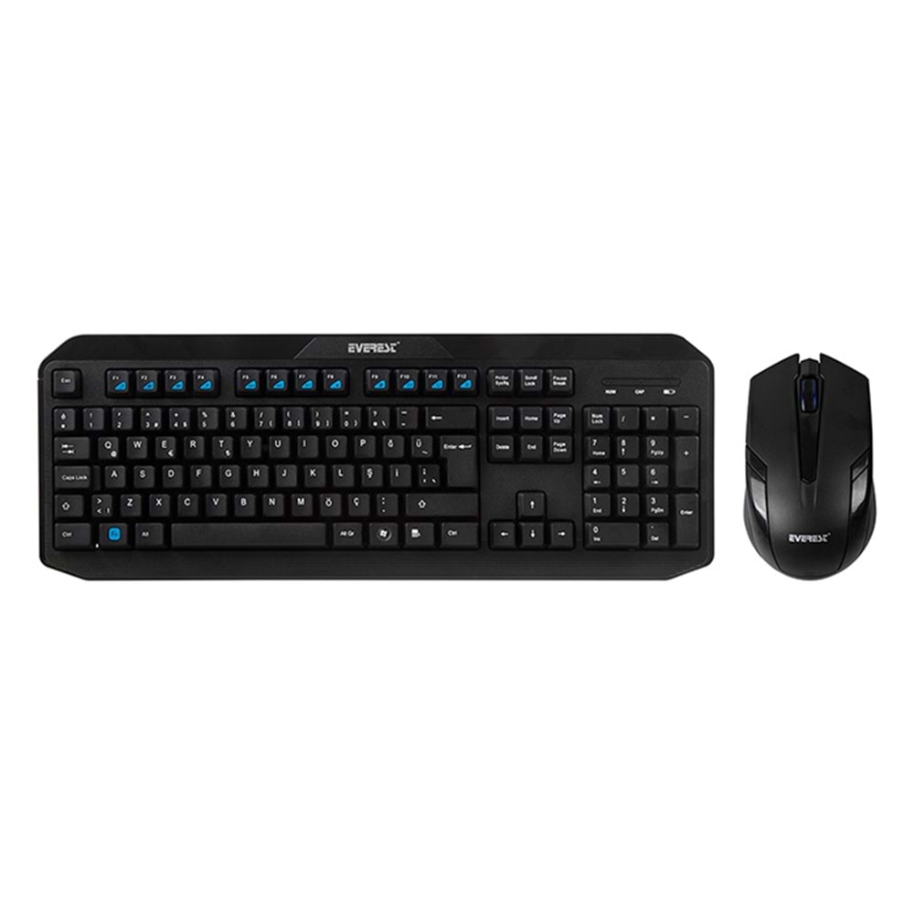 Everest Km-8000 Siyah Kablosuz Q Multimedia Klavye + Mouse Set
