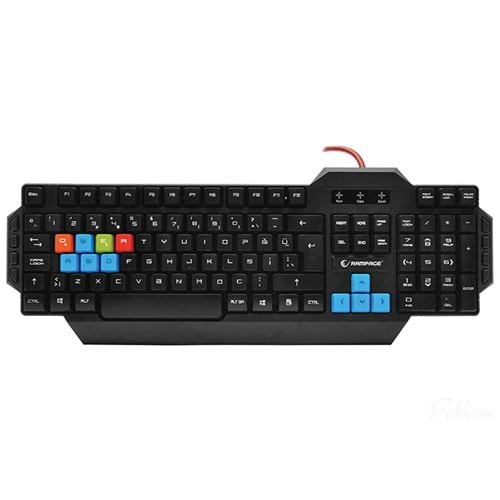 Everest Rampage Kb-R06 Siyah Usb Örgü Kablolu Q Gaming Klavye