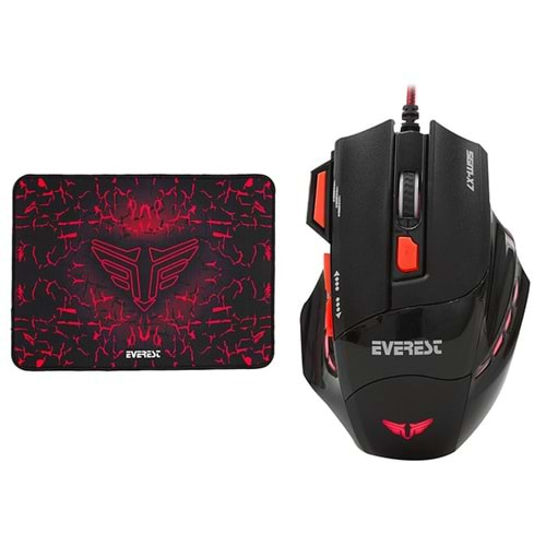 Everest Sgm-X7 Usb Siyah Gaming Mause Pad Veoyuncu Mause