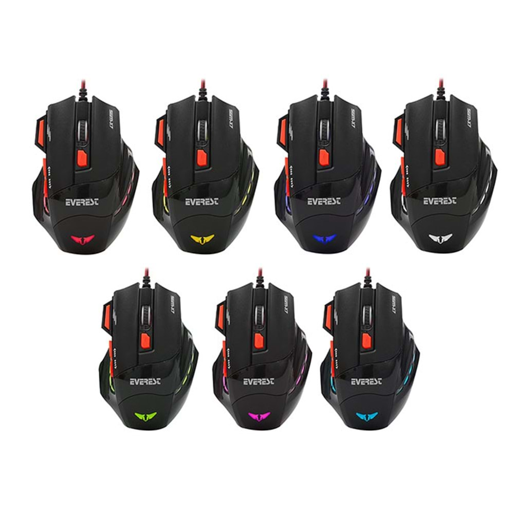 Everest Sgm-X7 Usb Siyah Gaming Mause Pad Veoyuncu Mause