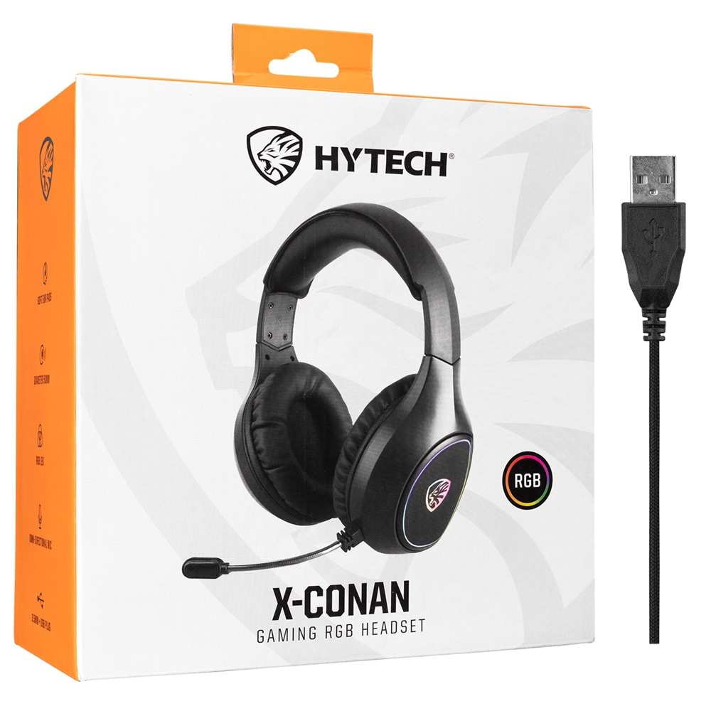 Hytech Hy-G5 x-CONAN Siyah RGB Işıklı PC-PS4-XBOX-Telrfon Destekli Gaming