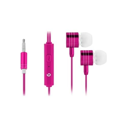 Ktools Mikrofonlu Mp3 Kulaklık Pembe