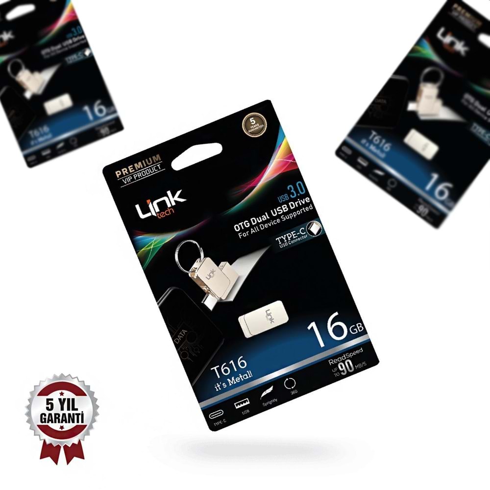 Link Tech Pro 16 Type-C Otg Gb Flash Bellek