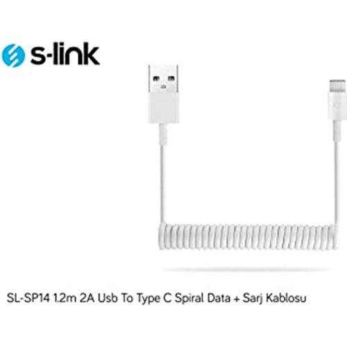 S-Link Sl-Sp14 Typ-C Usb Spiral Kablo