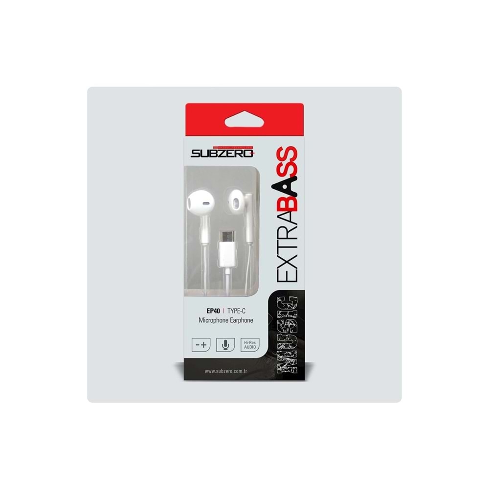 Subzero Ep40 Type-C Girişli Kulaklık - Beyaz
