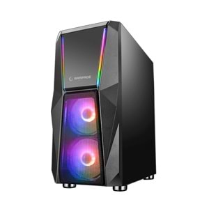 Rampage X-FORCE 3*RGB Fanlı Tempered Camlı Gaming Oyuncu Kasası