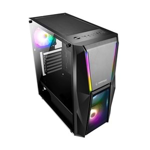 Rampage X-FORCE 3*RGB Fanlı Tempered Camlı Gaming Oyuncu Kasası