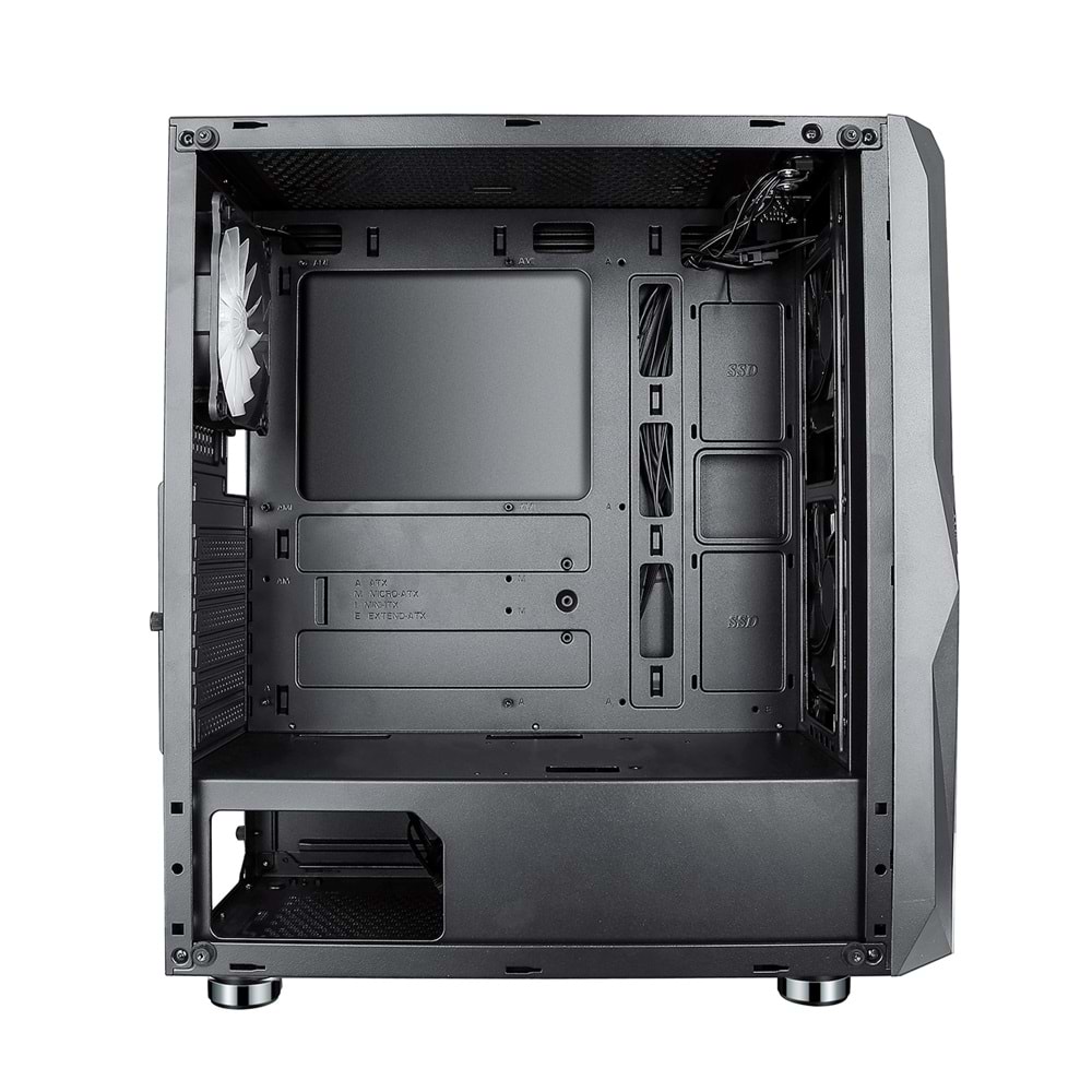 Rampage X-FORCE 3*RGB Fanlı Tempered Camlı Gaming Oyuncu Kasası