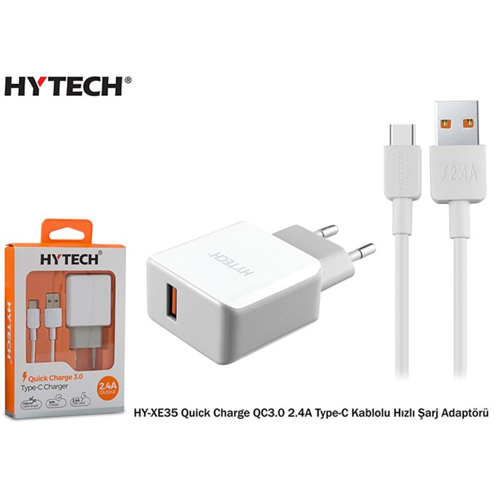 Hytech HY-XE35 Quick Charge QC3.0 2.4A Type-C Hızlı