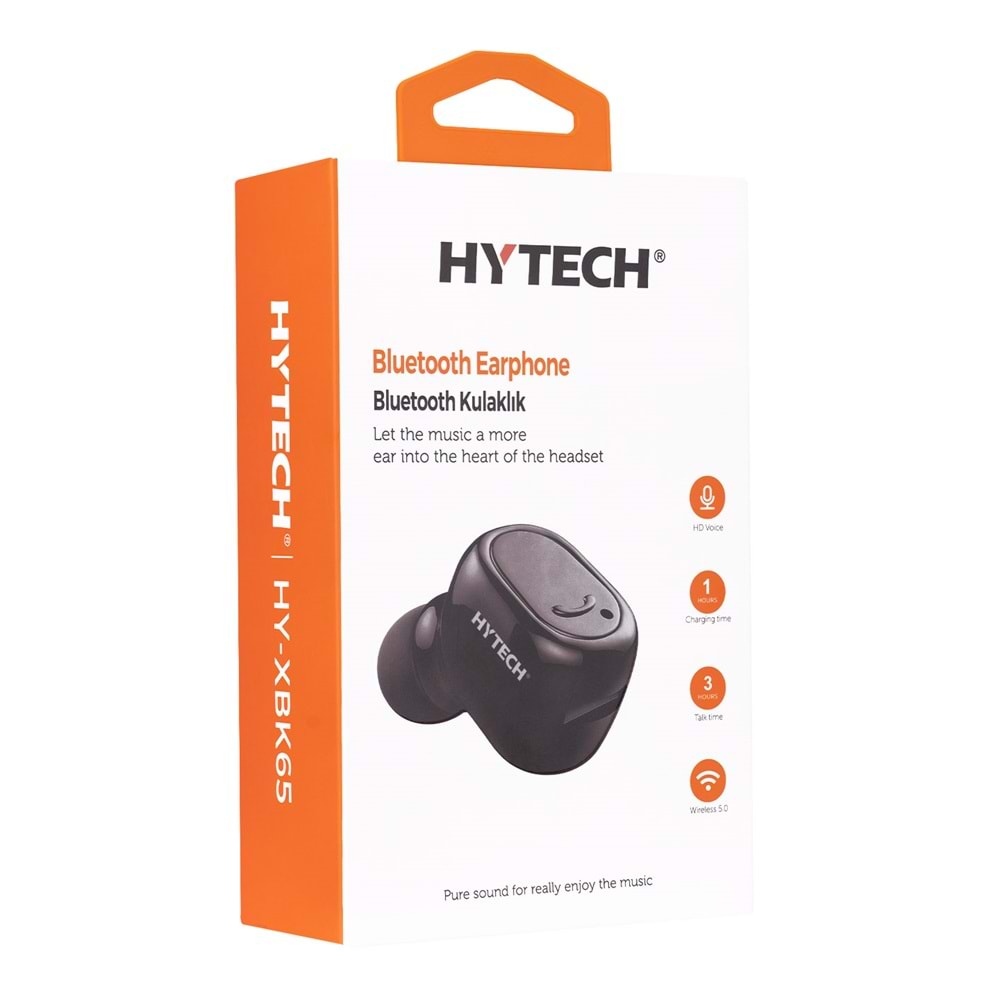Hytech HY-XBK65 Tek Kulaklıklı Siyah Bluetooth Kulaklık