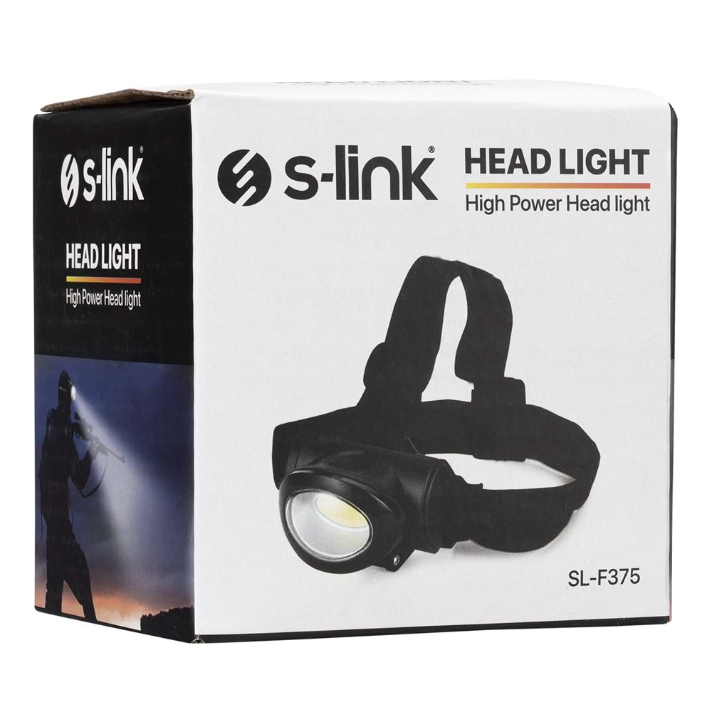 S-link SL-F375 3W Cob Led Pilli Işık Ayarlı ve Modlu Kafa Lambası