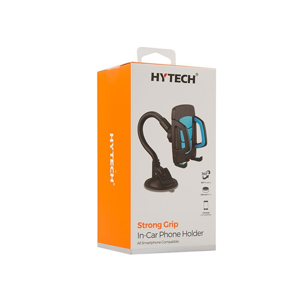 HYTECH HY-XH20 Vantuz + Braketi 360 Derece Siyah-Gri Telefon Tutucu