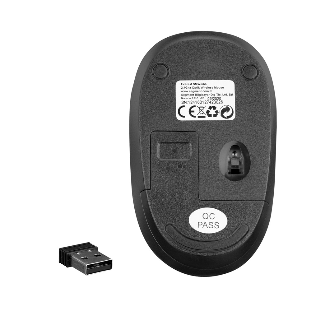 Everest SMW-666 Usb Siyah 2.4Ghz Optik Wireless Mouse