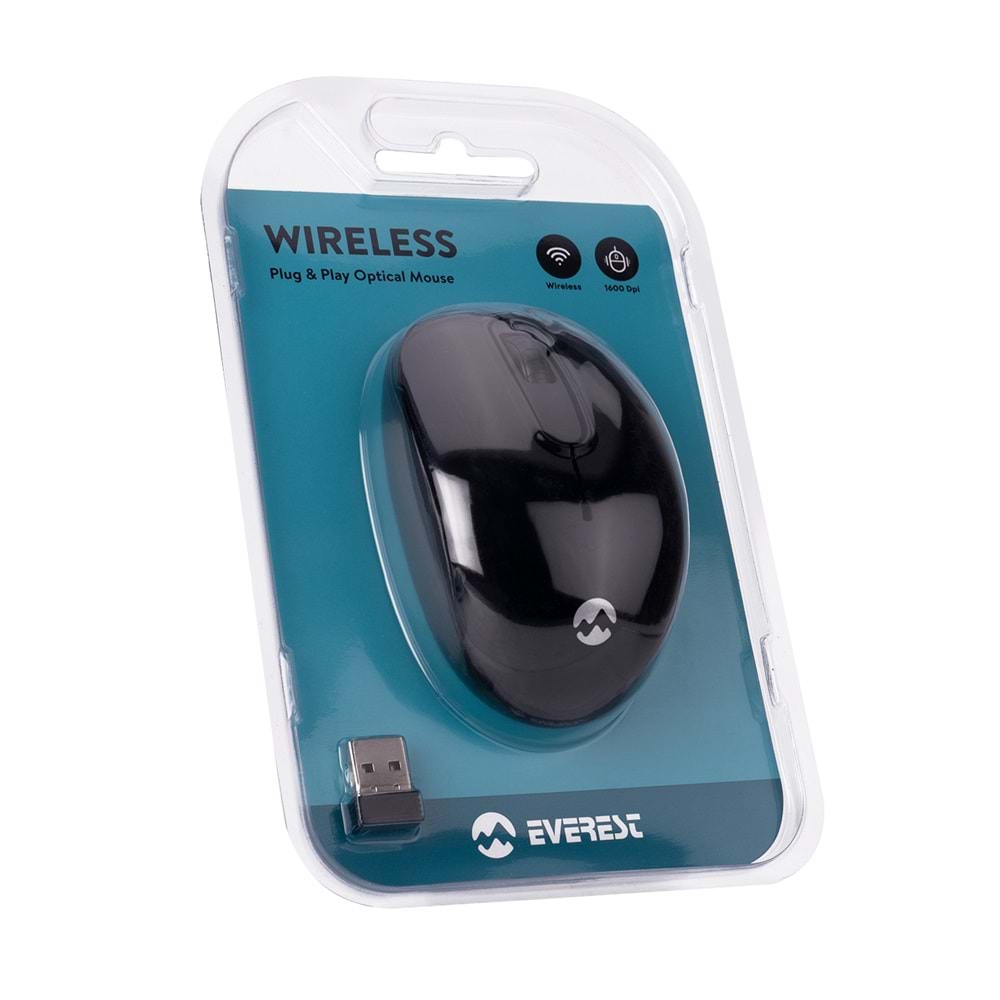 Everest SMW-666 Usb Siyah 2.4Ghz Optik Wireless Mouse