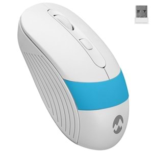 Everest SM-18 Usb Beyaz/Mavi 2.4Ghz Optik Kablosuz Mouse